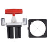 T-handle, pusher block and 4-section-wedge replacement blade assembly for Insta Cut® 3.5 manual food processor