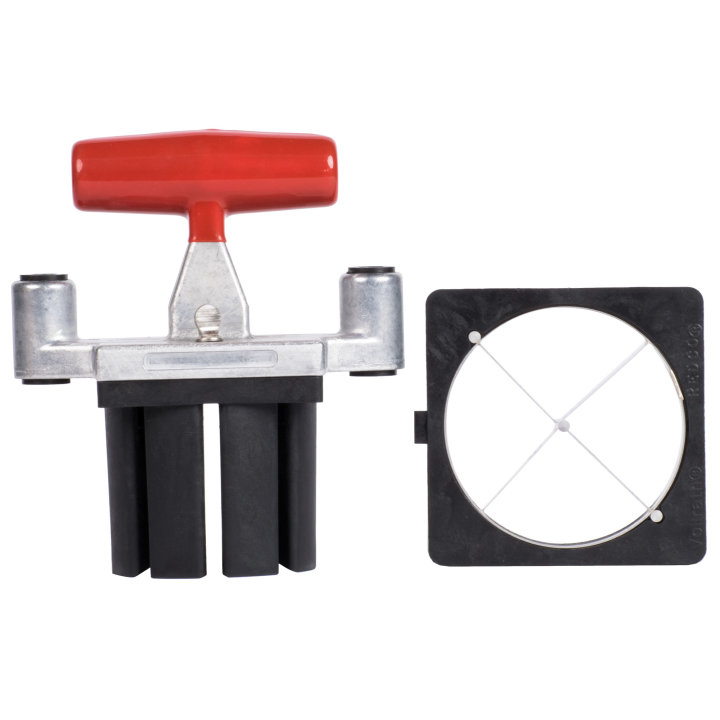 T-handle, pusher block and 4-section-wedge replacement blade assembly for Insta Cut® 3.5 manual food processor