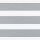 Horizontal zebra roller blind with alternating textured grey opaque and white sheer stripes, aligned flat and closed to create banded pattern; neutral-lit interior close-up with no visible window or view.