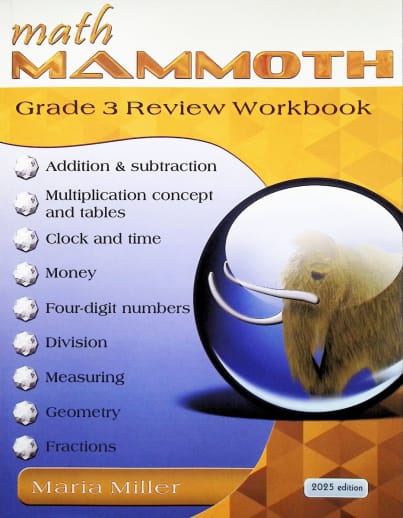 Math Mammoth Review Workbook Grade 3 (2025 Edition)
