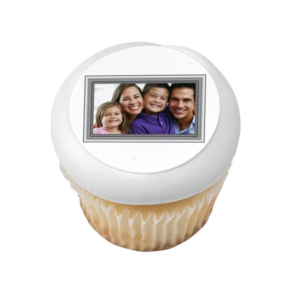 Silver Frame PhotoCake® Edible Image® Frame
