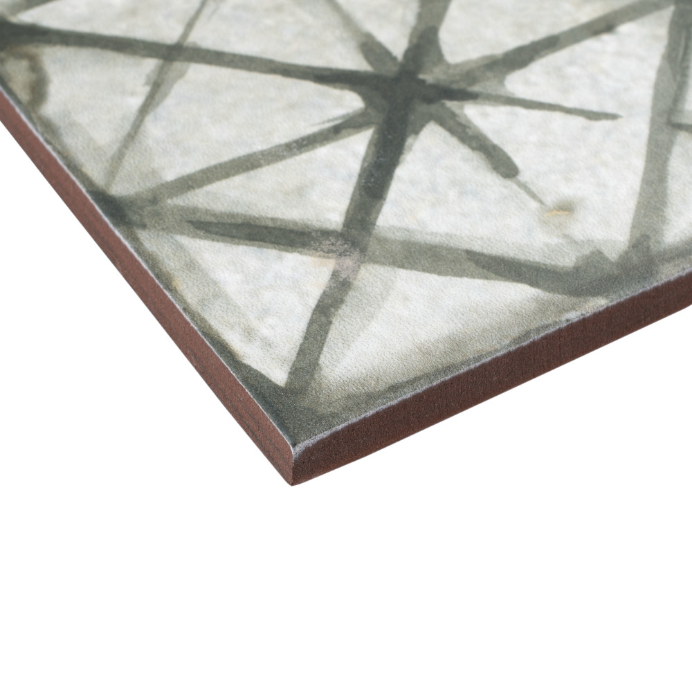 Kings Temple Sage 17-5/8 in. x 17-5/8 in. Ceramic Floor and Wall Tile