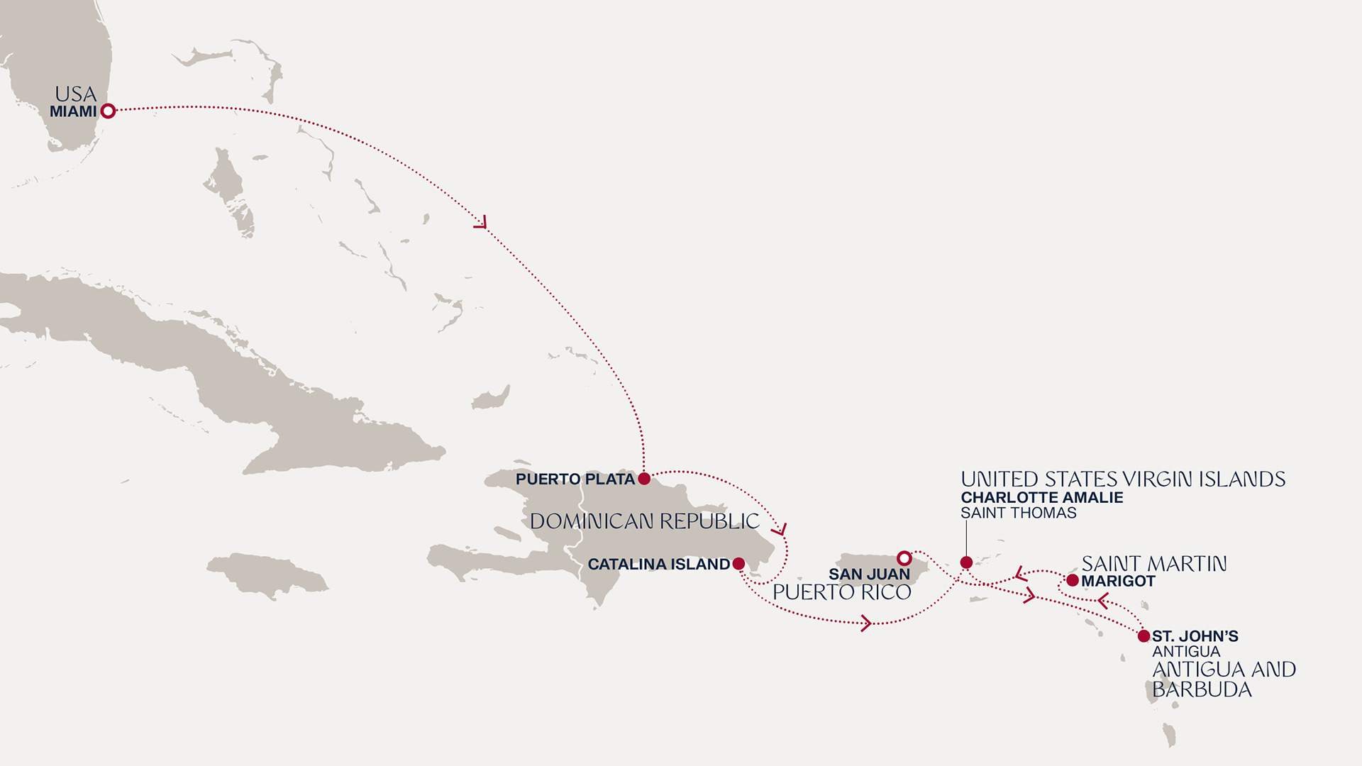 Itinerary map
