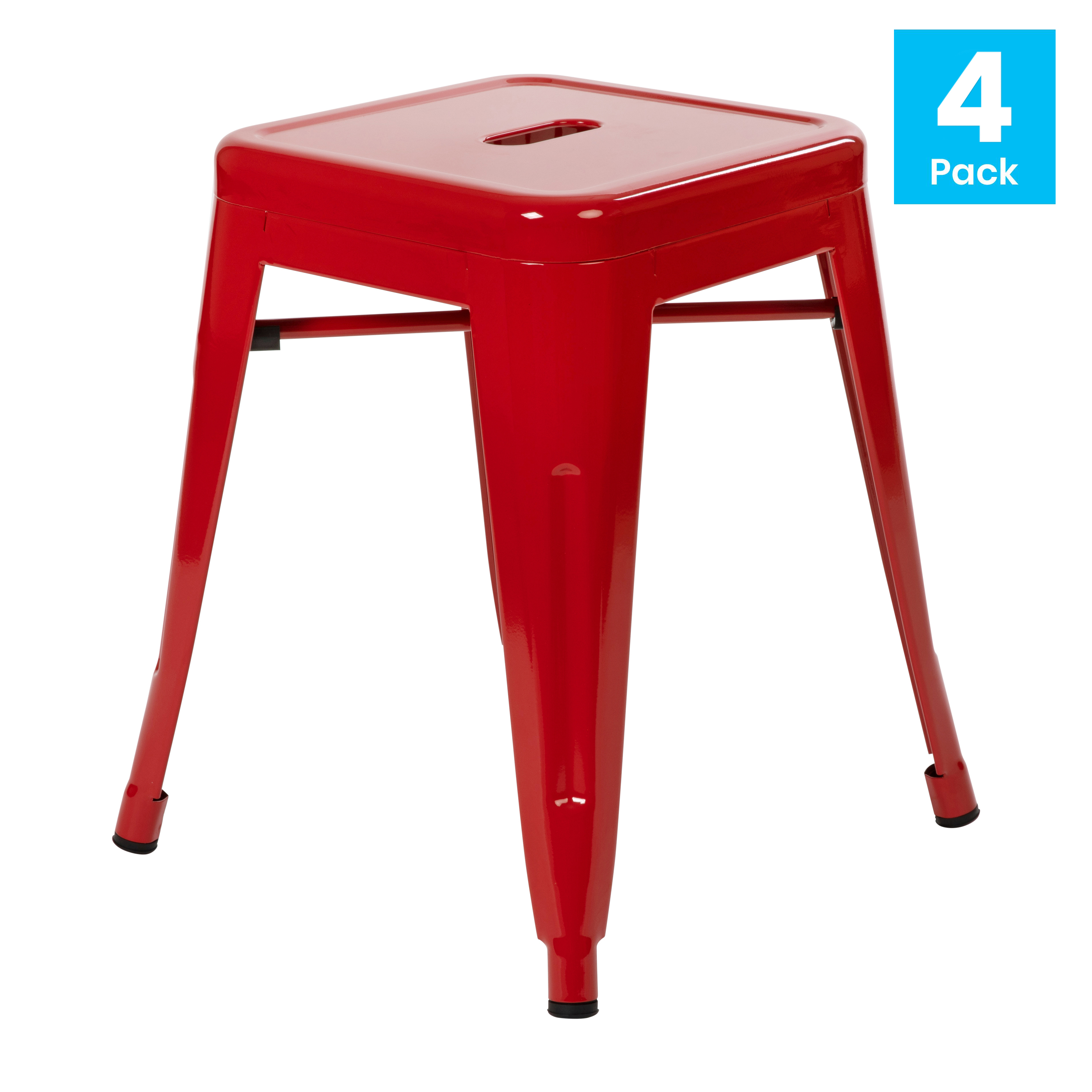 18" Table Height Stool, Stackable Backless Metal Indoor Dining Stool, Commerc... - Picture 36 of 114