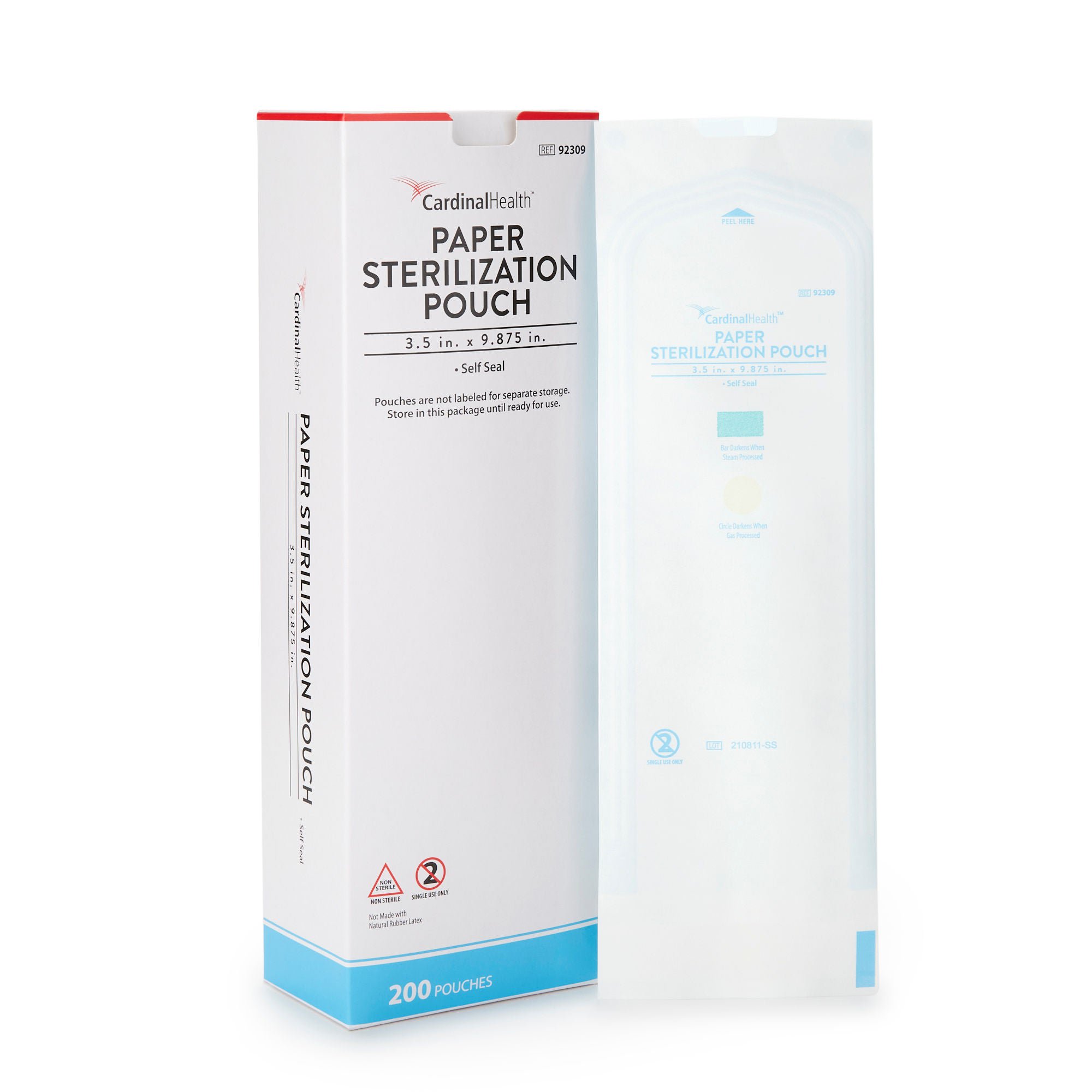 Cardinal Health™ Sterilization Pouch, 3.5 x 9.875 Inch