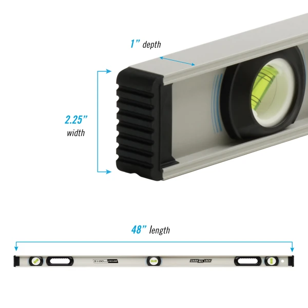 5100-0048 48-inch Professional-Grade Aluminum I-Beam Level