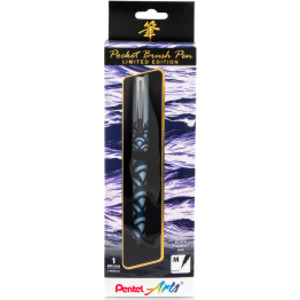 Limited Edition Pocket Brush Pen with 2 Black Refills, Indigo Wrap