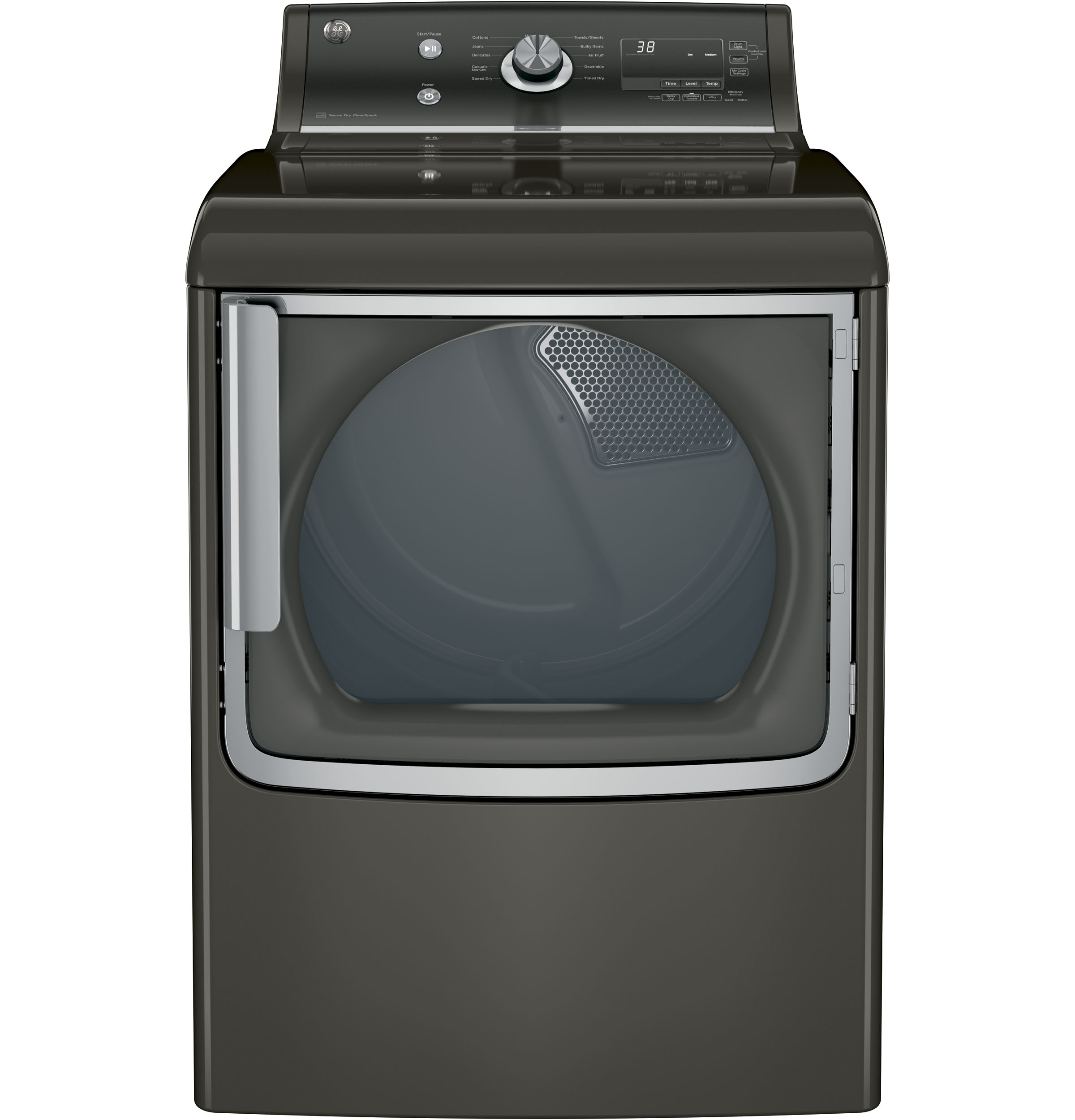 GE® 7.8 cu. ft. capacity aluminized alloy drum gas dryer