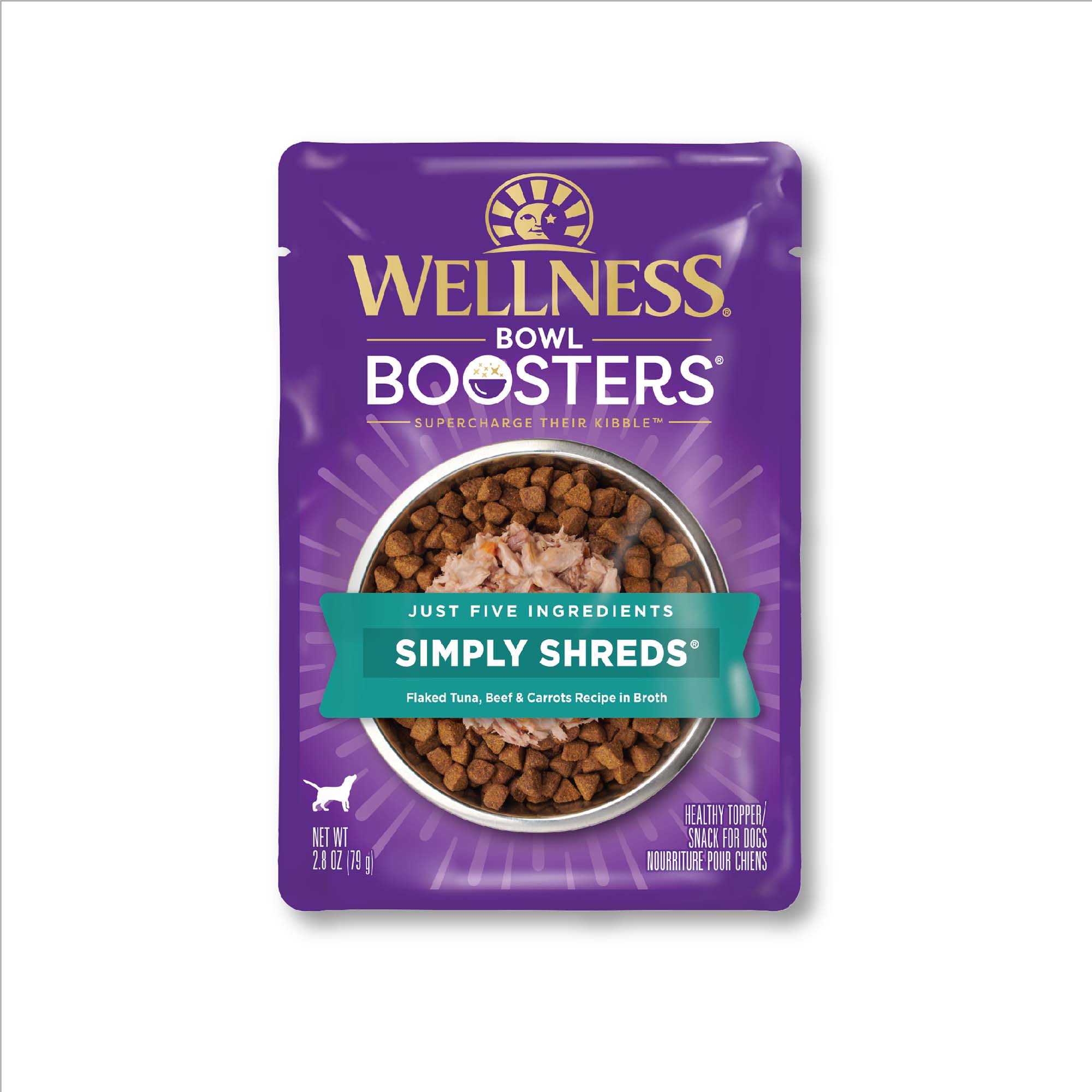 Wellness Bowl Boosters Simply Shreds Tuna, Beef & Carrots
