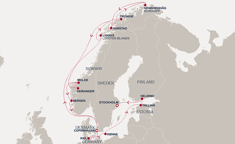 Itinerary map
