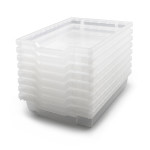 Gratnells Shallow F1 Tray, Translucent, 12.3" x 16.8" x 3", Heavy Duty School, Industrial & Utility Bins, Pack 8 GTSF0120P8