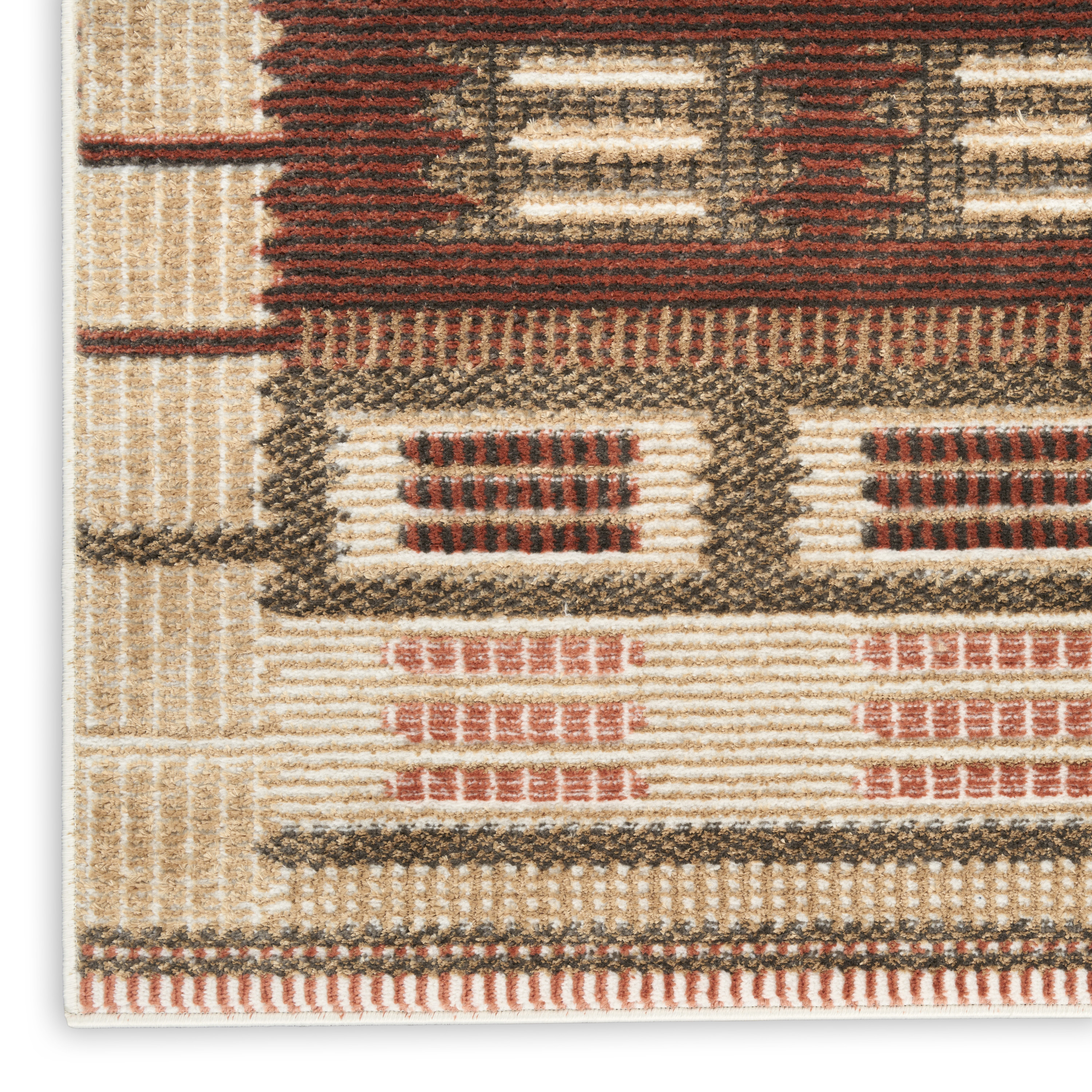 Nourison Nordic 8' x 10' Rust Modern Indoor Rug