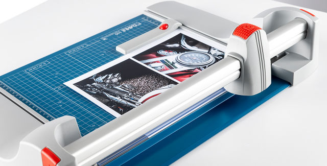 Self-sharpening blades, metal bases, and unique safety features ensure Dahle trimmers are highly accurate and a pleasure to use.