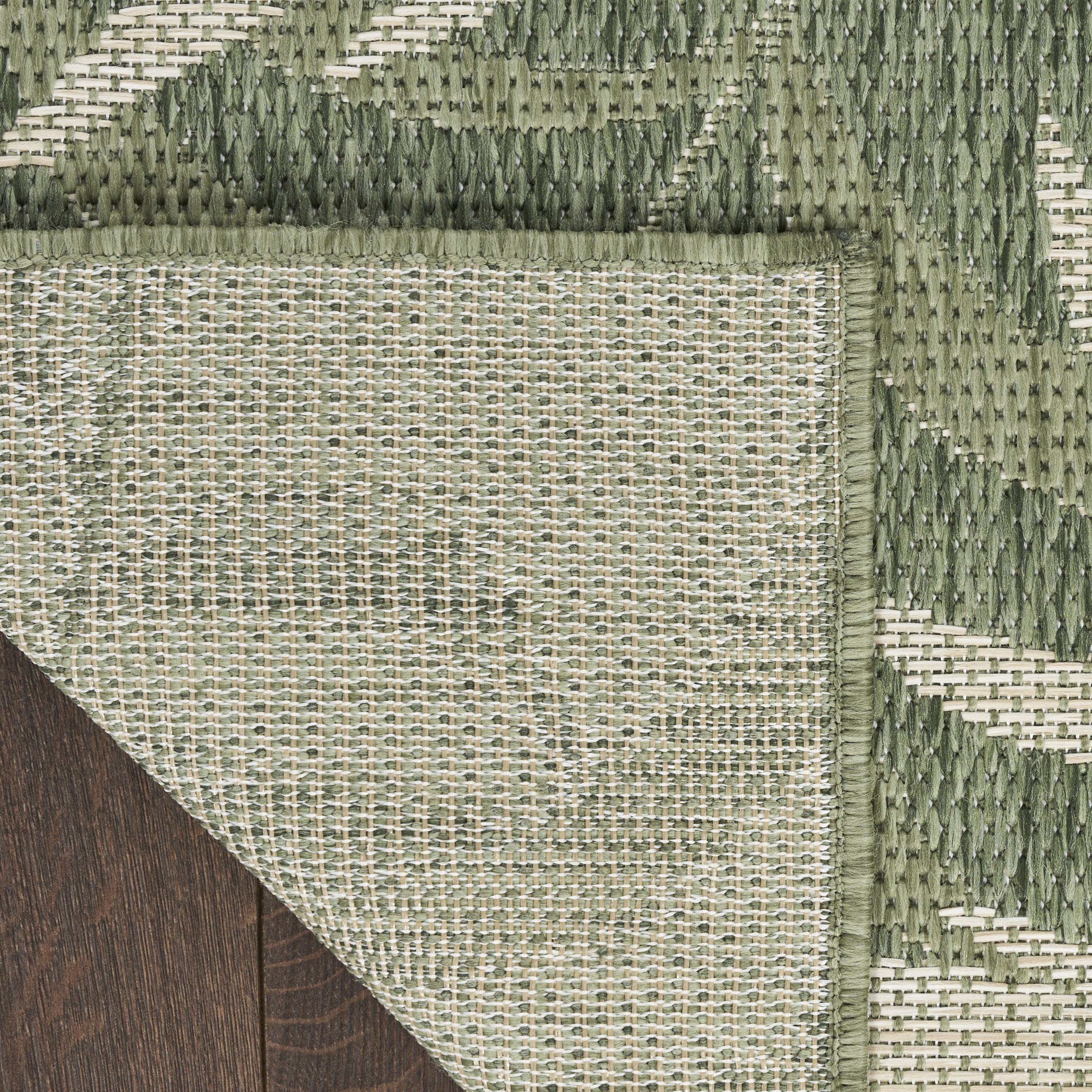 Nourison Garden Oasis 6' x 9' Green Ivory Outdoor Rug