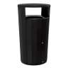 Rubbermaid Commercial, Resist, 45 gal, Metal, Black, Round, Receptacle