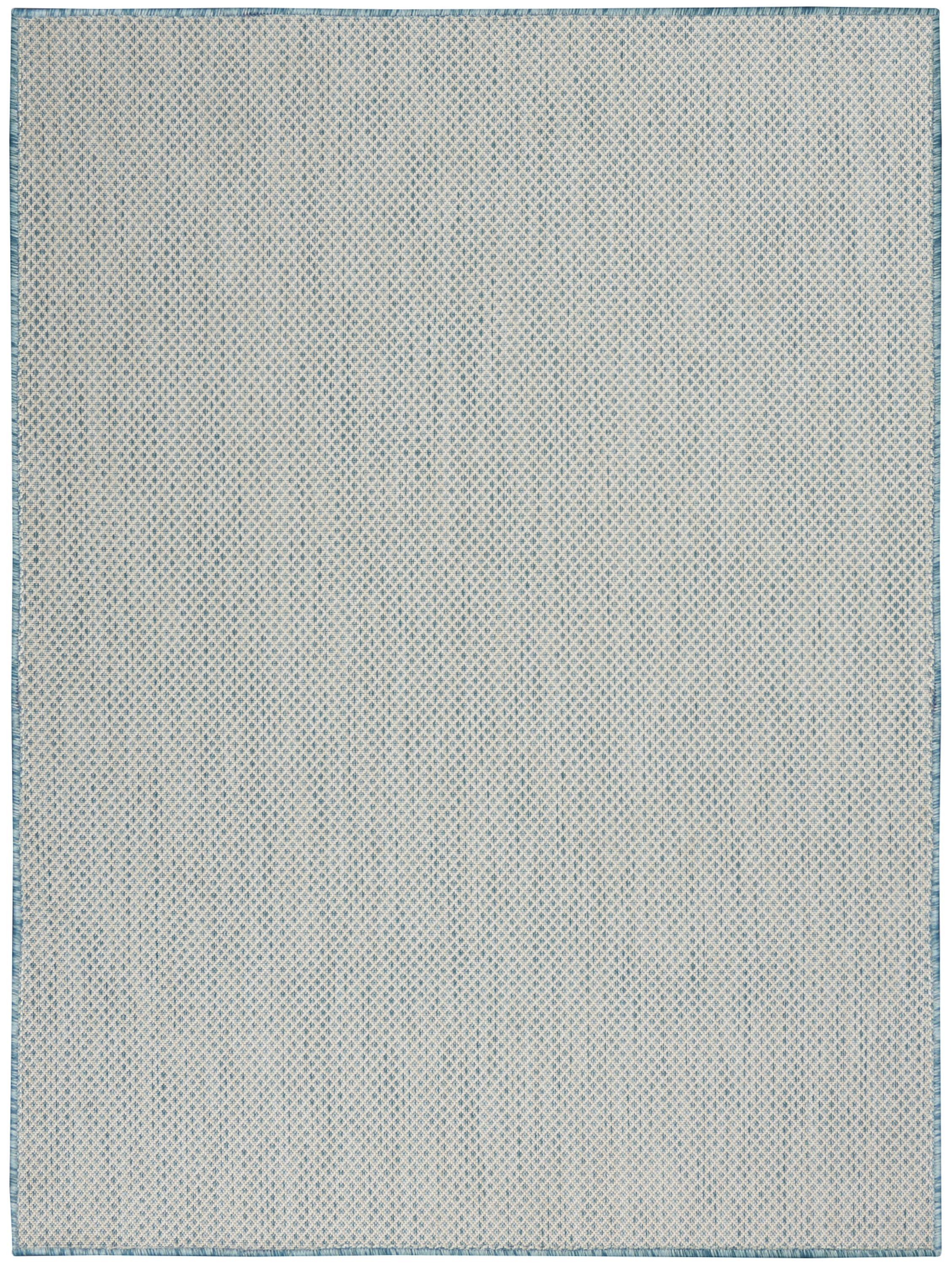 Nourison Courtyard 6' x 9' Ivory Aqua Modern Rug