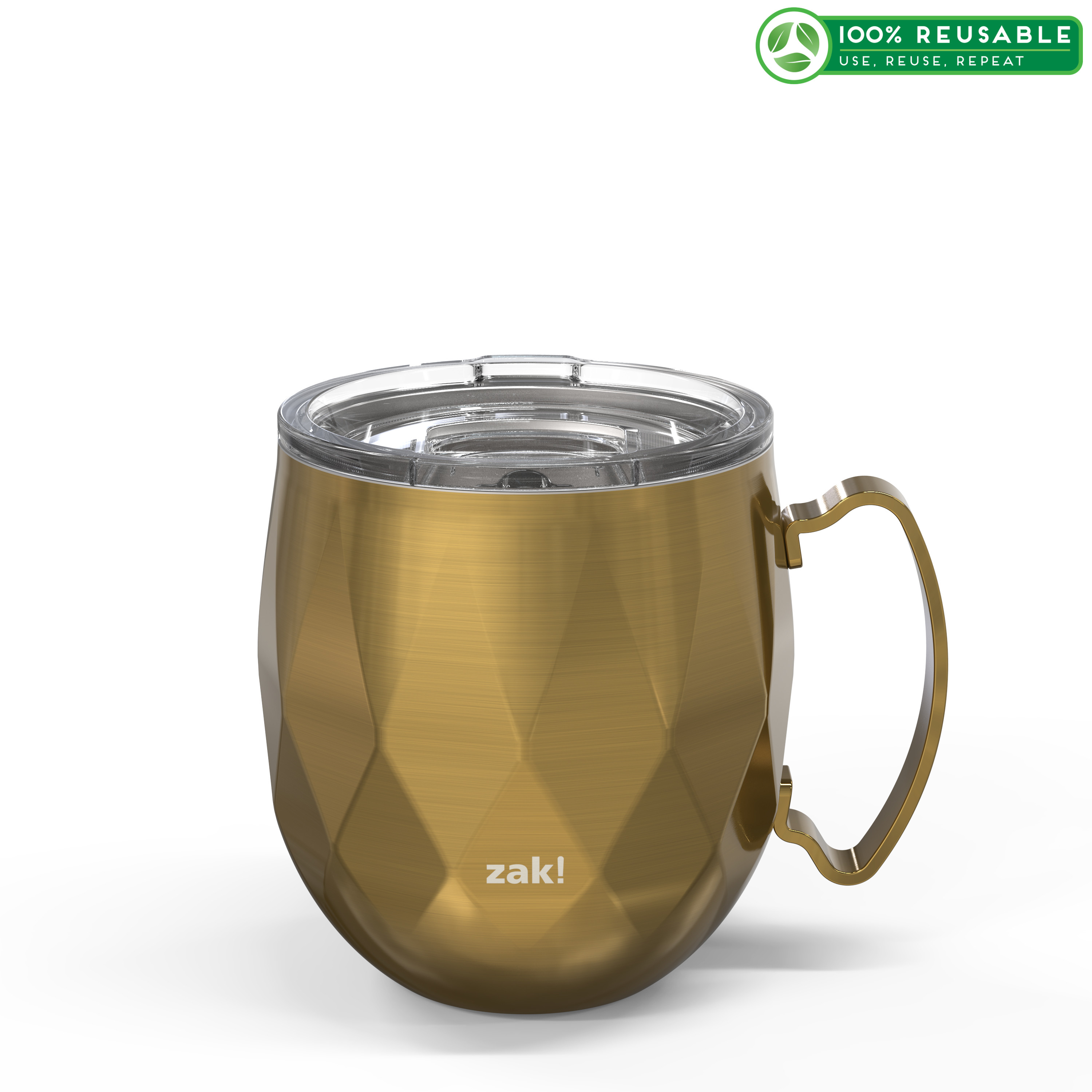 Fractal 19 ounce Vacuum Insulated Stainless Steel Tumbler, Light Gold slideshow image 1 Fractal 19 ounce Vacuum Insulated Stainless Steel Tumbler, Light Gold slideshow image 1