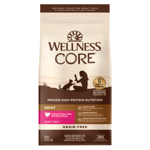 Wellness CORE Grain Free Turkey & Duck Front packaging