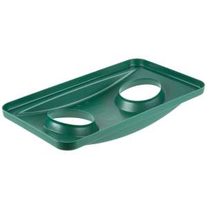 Rubbermaid Commercial, Slim Jim, Recycling Station Bottle/Can Top, Rectangle, Resin, 23 gal, Green, Receptacle Lid