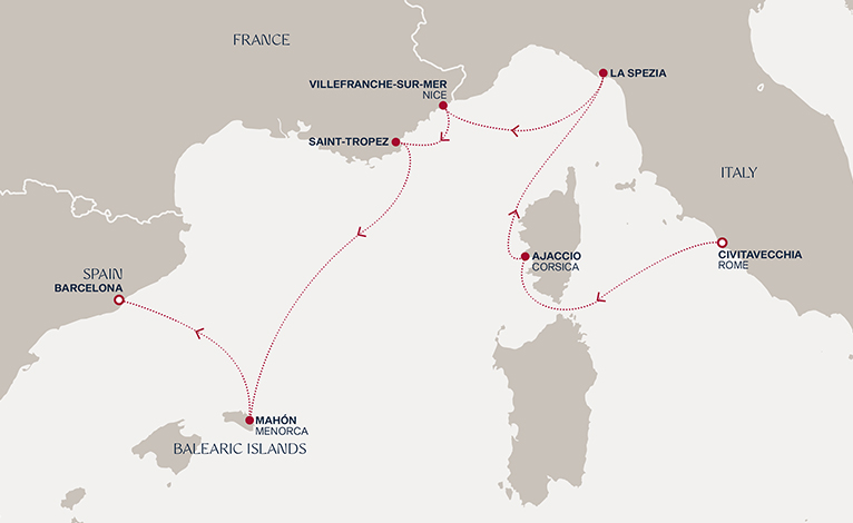 Itinerary map