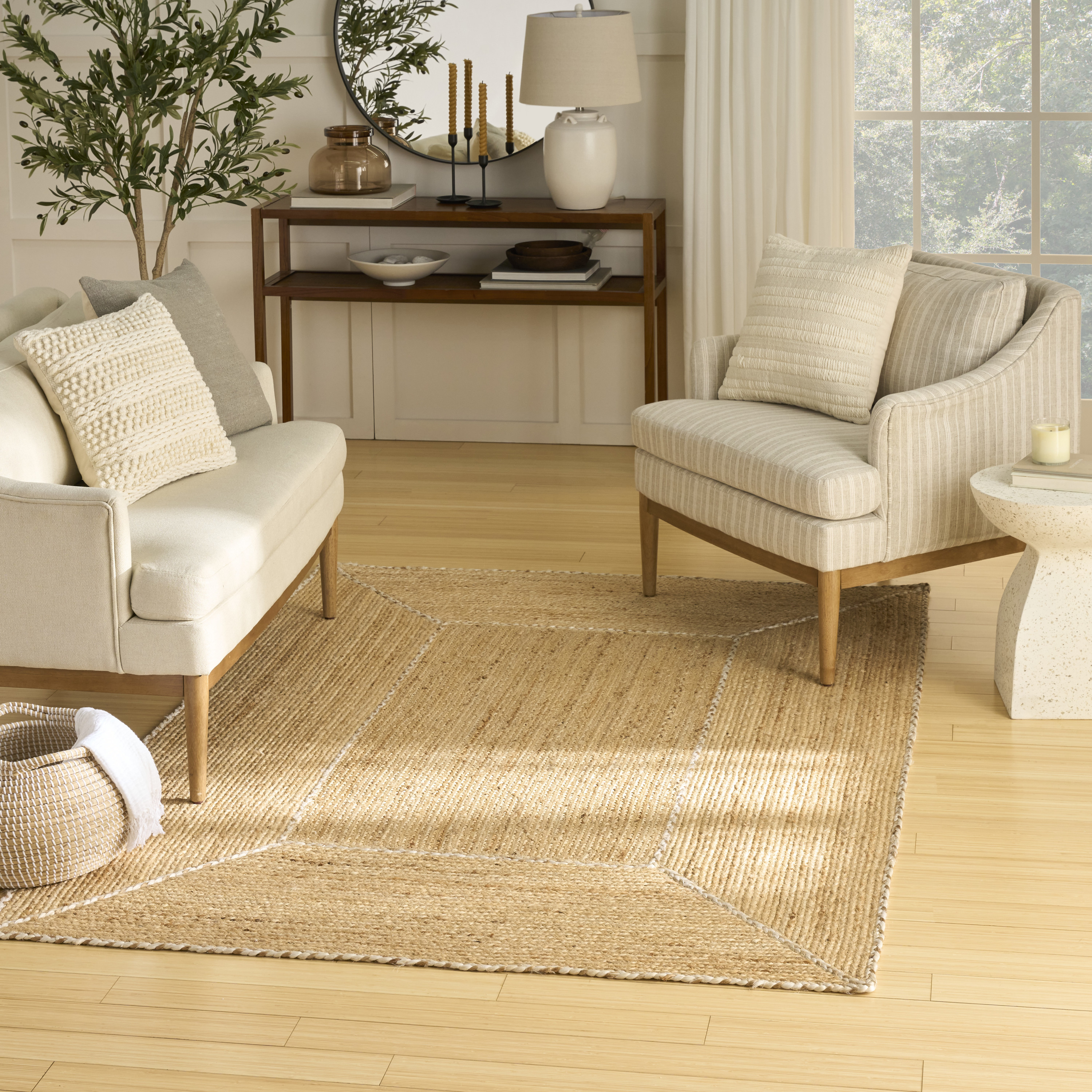 Nourison Terrazzo Jute 6' x 9' Natural Farmhouse Indoor Rug