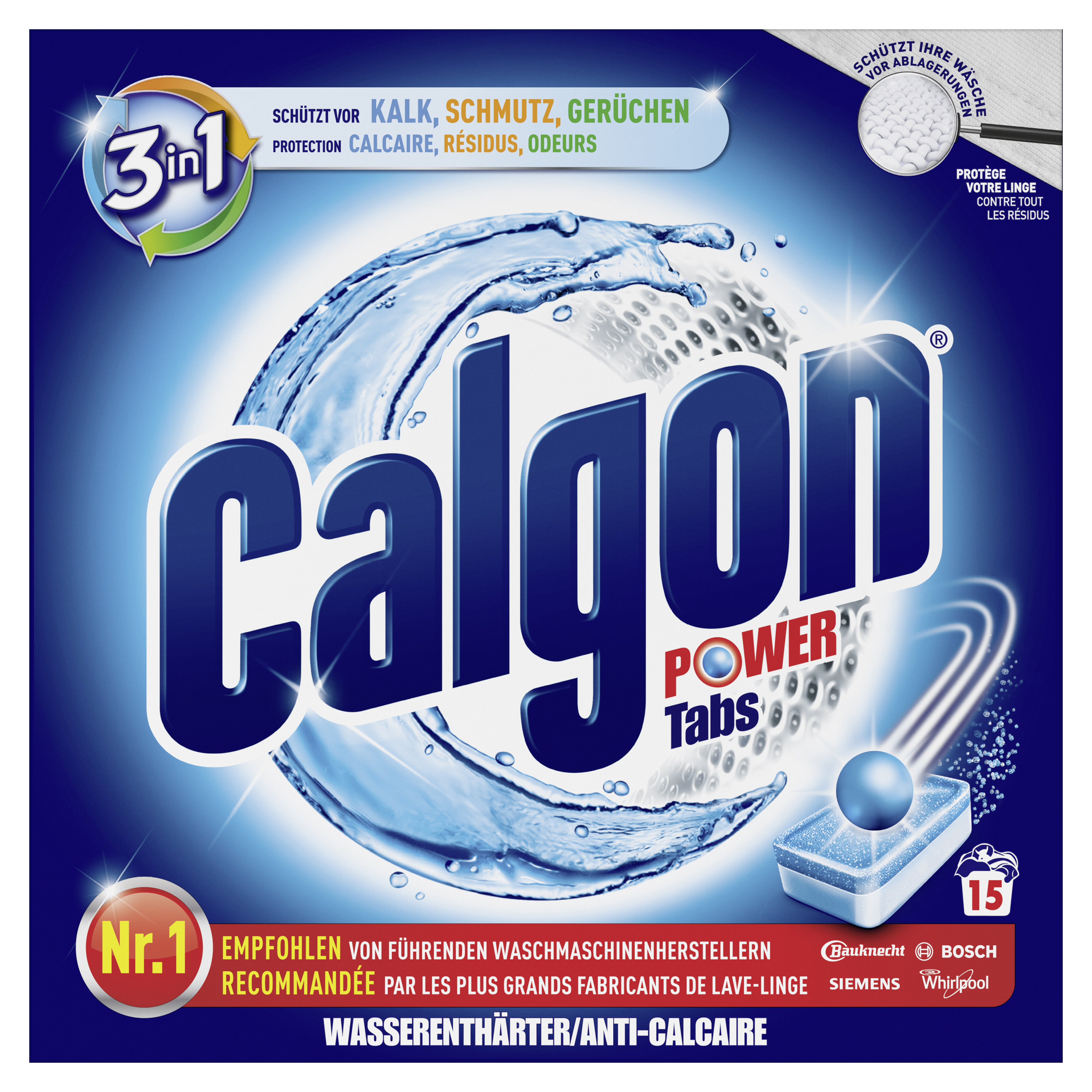 Calgon 3in1 Power Tabs 15er