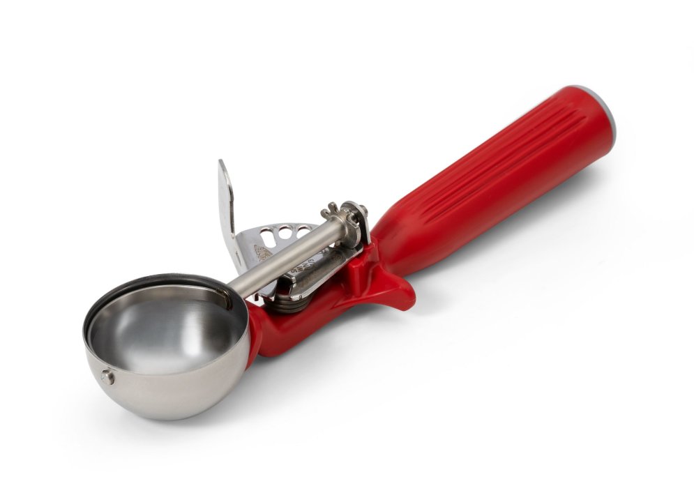1 ⅓-ounce one-piece thumb disher with red handle