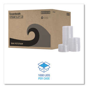 Boardwalk, PET Cold Cup Lids, Fits 14 oz to 24 oz Plastic Cups, Clear