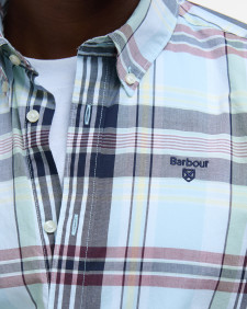 Gabe Checked Tailored Long-Sleeved Shirt Sky