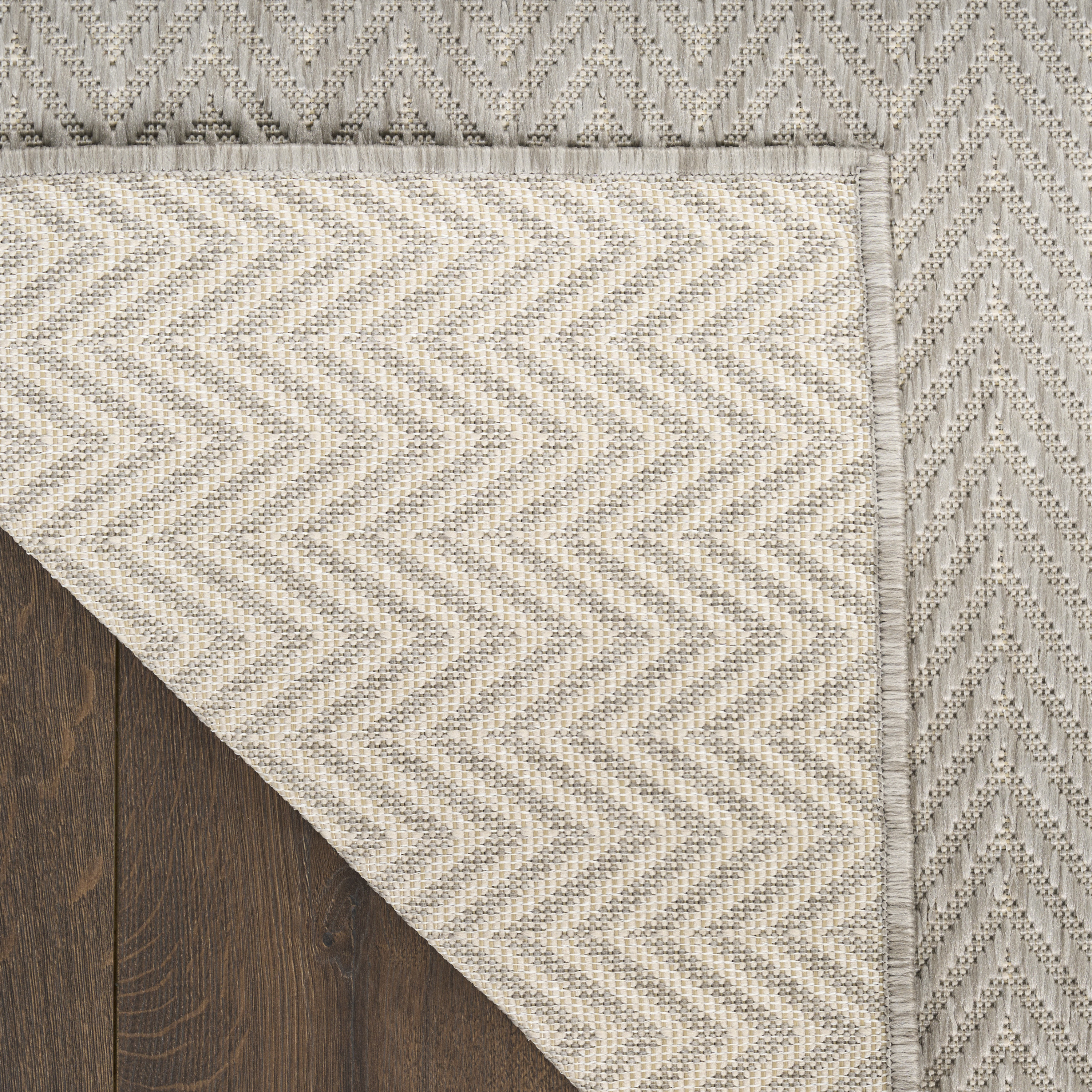 Nourison Horizon Indoor/Outdoor 9' x 12' Grey Modern Rug