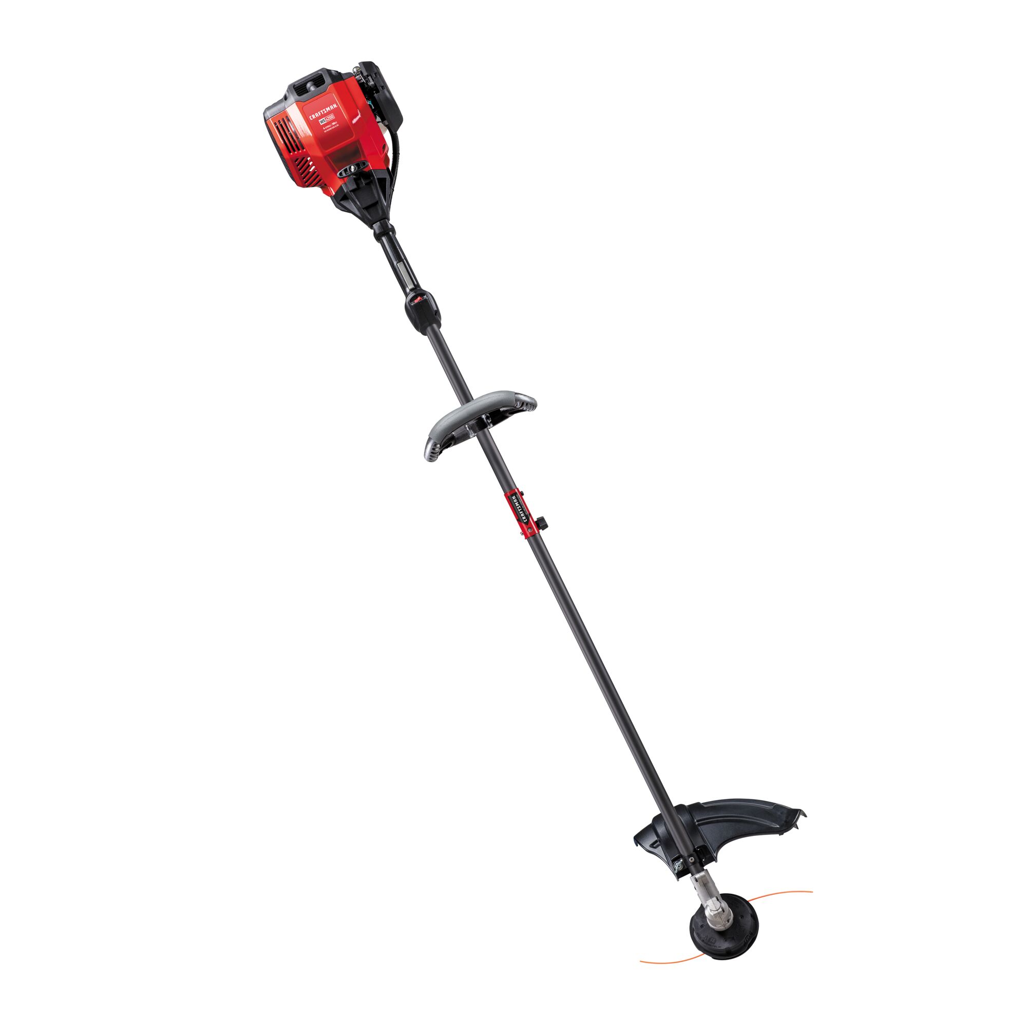 Left profile of  Weedwacker 30 C C 4 cycle 17 inch attachment capable straight shaft gas trimmer.