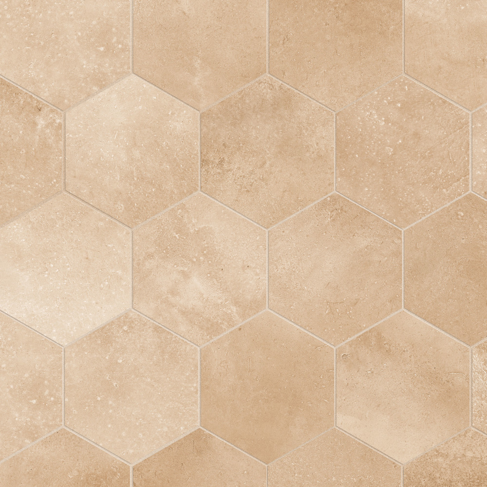 Aspdin Hex Cotto 8.63x9.88 Hexagon Porcelain Floor and Wall Digital Pattern