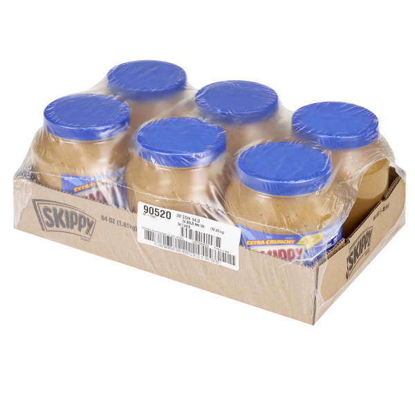 SKIPPY(r) Super Chunk Peanut Butter, 6/4 lb . C1RA - Front Right Closed Case (Hi Res)