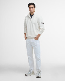 Ewan Half-Zip Sweatshirt Whisper White