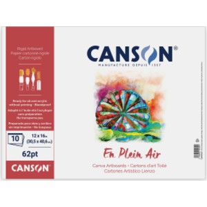 Artist Series Canva Plein Air Canvas Board, Foldover Binding, 10 Sheet, 12x16 inch, 1 Count
