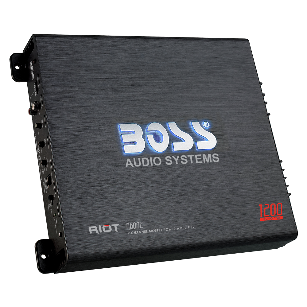 BOSS R6002 1200W 2-Channel MOSFET Power Car Audio Amplifier Amp + Bass Remote - image 2 of 8