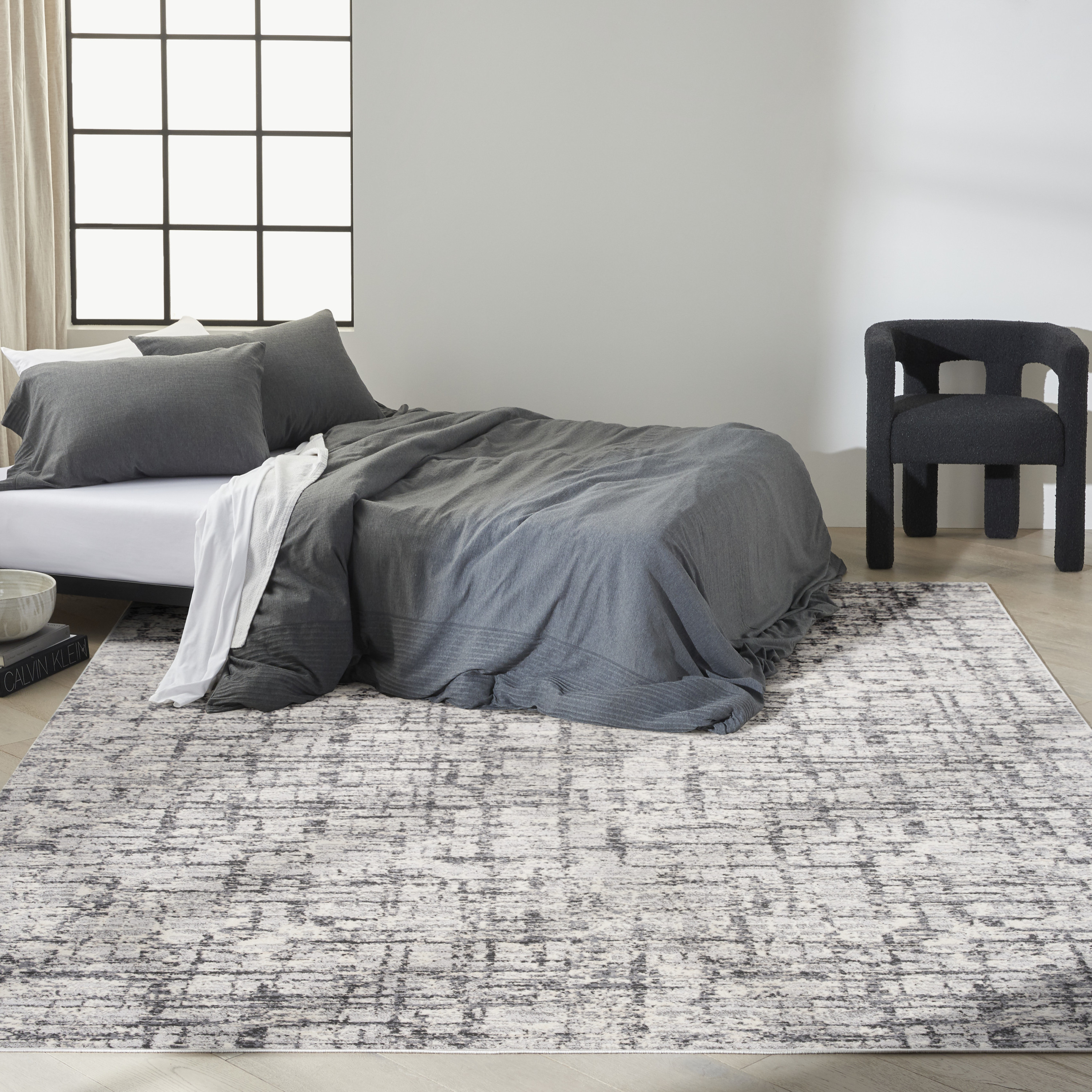 Calvin Klein CK950 Rush 9' x 12' Ivory Grey Modern Indoor Rug