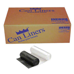 Berry, Big City® LLDPE Blended Liner, 45 gal Capacity, 40 in Wide, 46 in High, 1.2 Mils Thick, Black