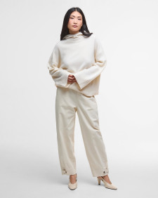 Felpa oversize lavorata a maglia con cappuccio Evette 