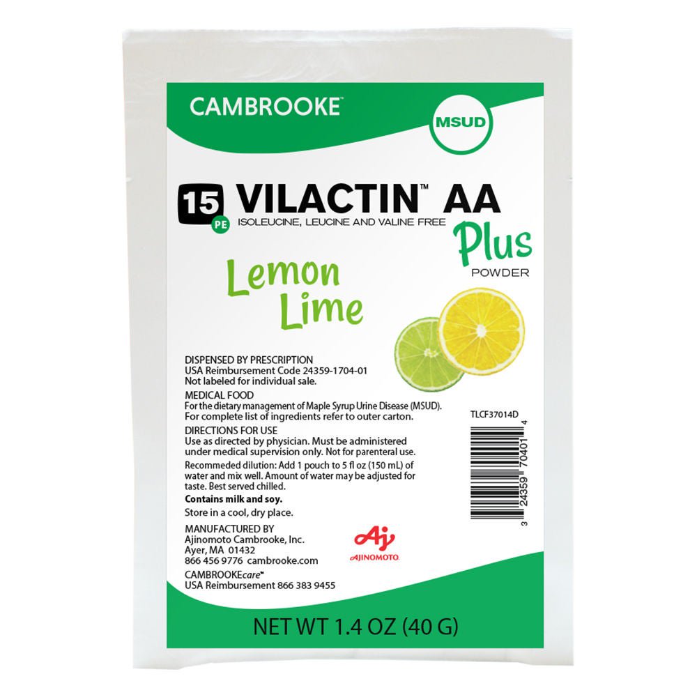Cambrooke Therapeutics SUPPLEMENT, ORAL VILACTIN AA POWDER LEMON LIME 1.4OZ (30/CS)