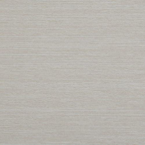 Beige horizontal pleated shade spanning the frame, fully closed; thin parallel ridges form a textured surface; close-up view of a neutral, evenly lit interior window covering.