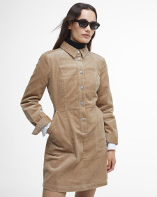 Tessa Cord Mini Dress Dark Camel