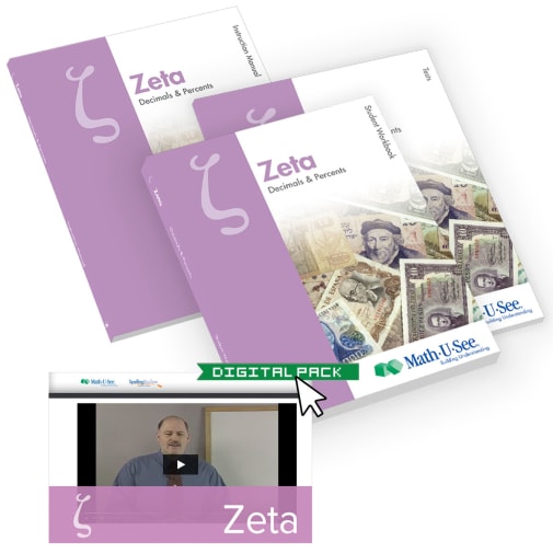 Math-U-See Zeta Set (no Integer Blocks or Algebra/Decimal Insert Kit)