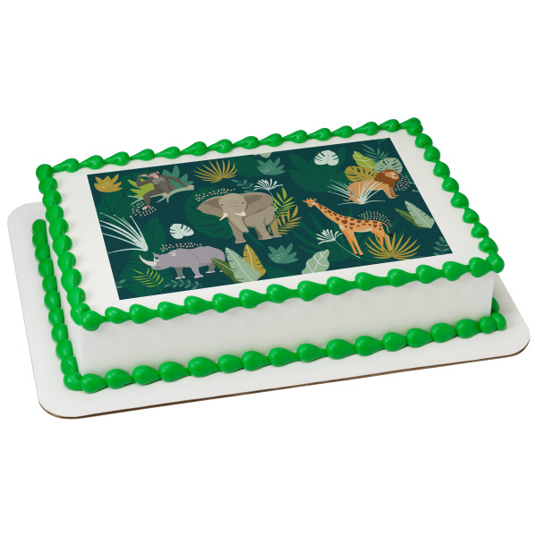 Safari Animals Pattern PhotoCake® Edible Image®