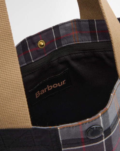 Transport Patchwork Tote Bag Black/Modern Tartan