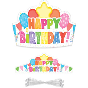Happy Birthday Crowns, Pack of 30