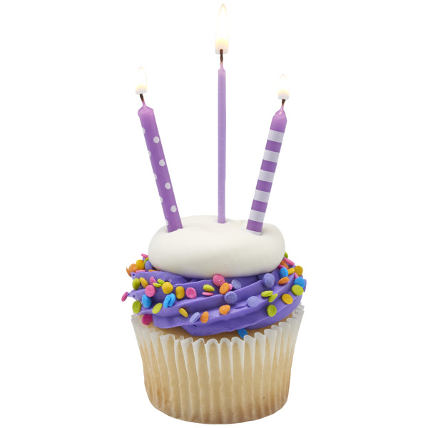 Purple Stripes & Dots Specialty Candles
