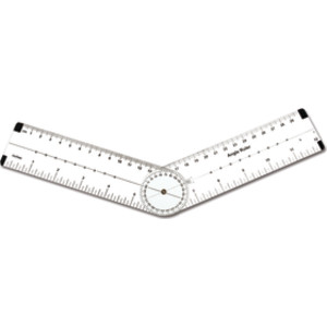 Angle Measurement Ruler - Measure Angles to 360 Degrees and Lines to 12"