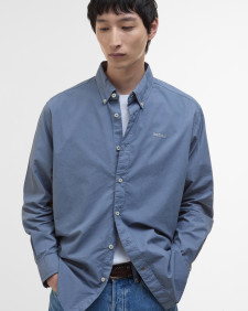 Camicia oversize in popeline tinto in capo 