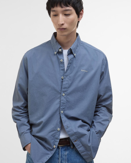 Camicia oversize in popeline tinto in capo